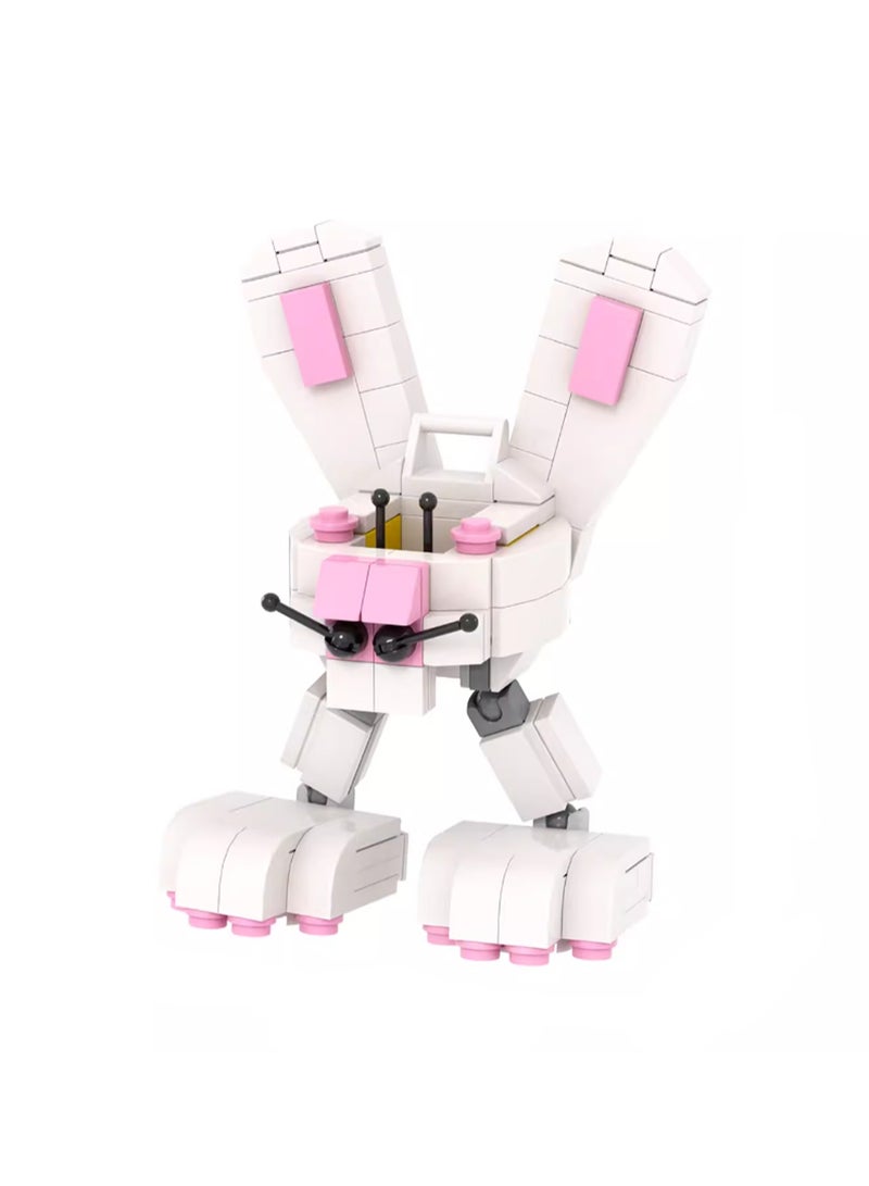 Children's Self-assembly Small Particle Toy Building Blocks Rabbit Mecha Model Hand-made Creative Plug-in Toys - Image 1